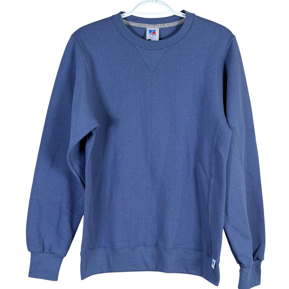 Russell Athletic‎ Sweatshirt Mens Small Blue Crewneck Fleece Pullover